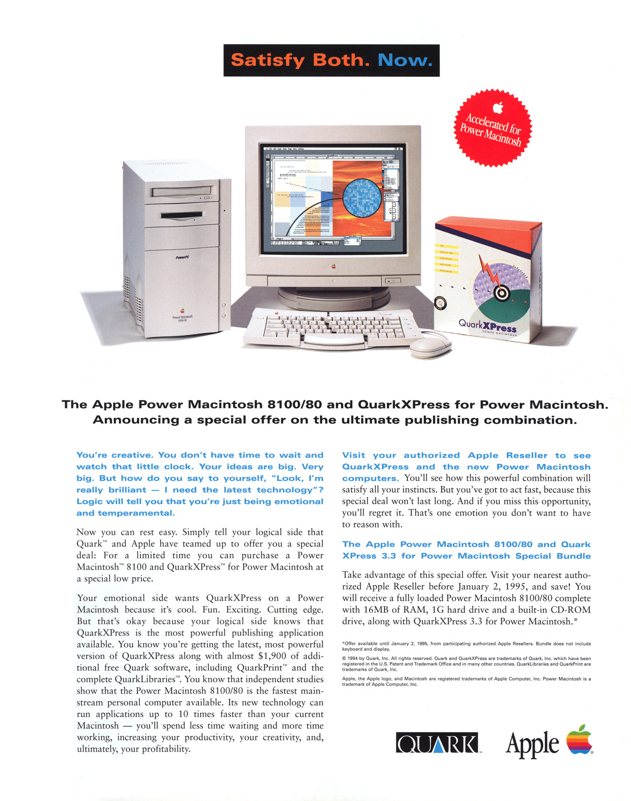 Power Macintosh and QuarkXPress advertisement from 1994 (page 2)