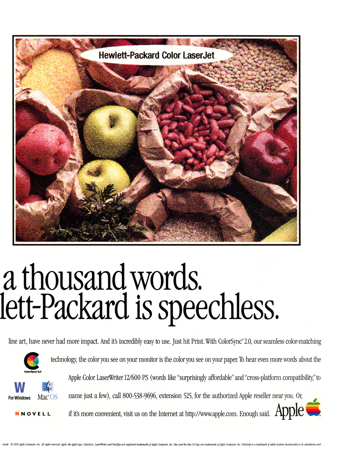 Apple Color LaserWriter advertisement from PC Magazine 8/1995 (page 2)