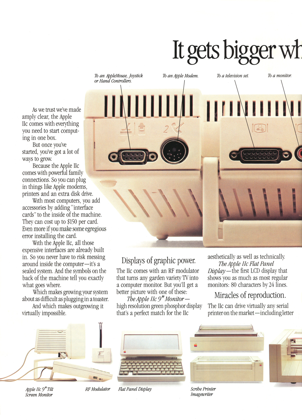 Apple IIc advertisement from Personal Computing 4/1984 (page 6)