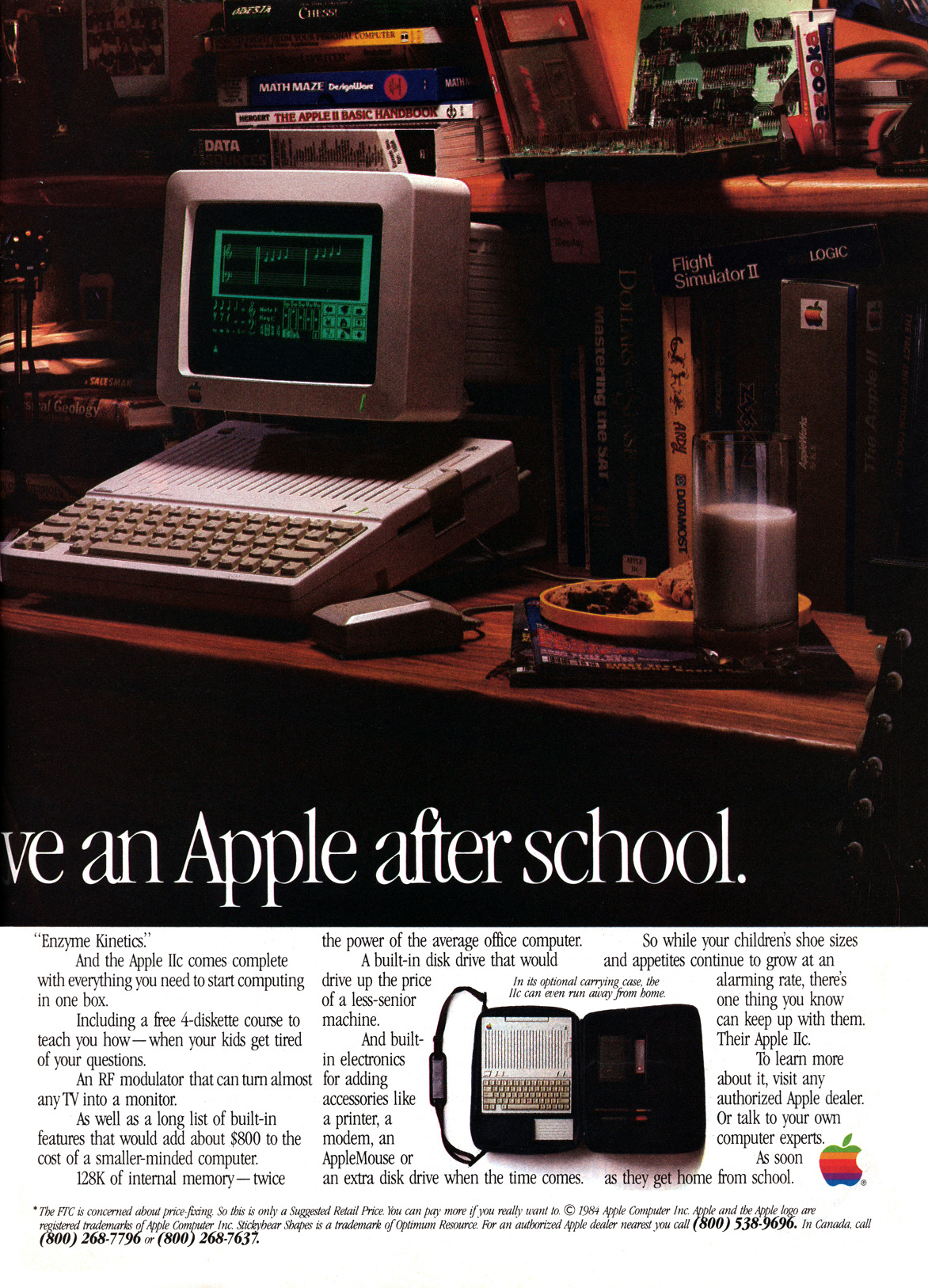 Apple IIc advertisement from Personal Computing 1/1985 (page 2)