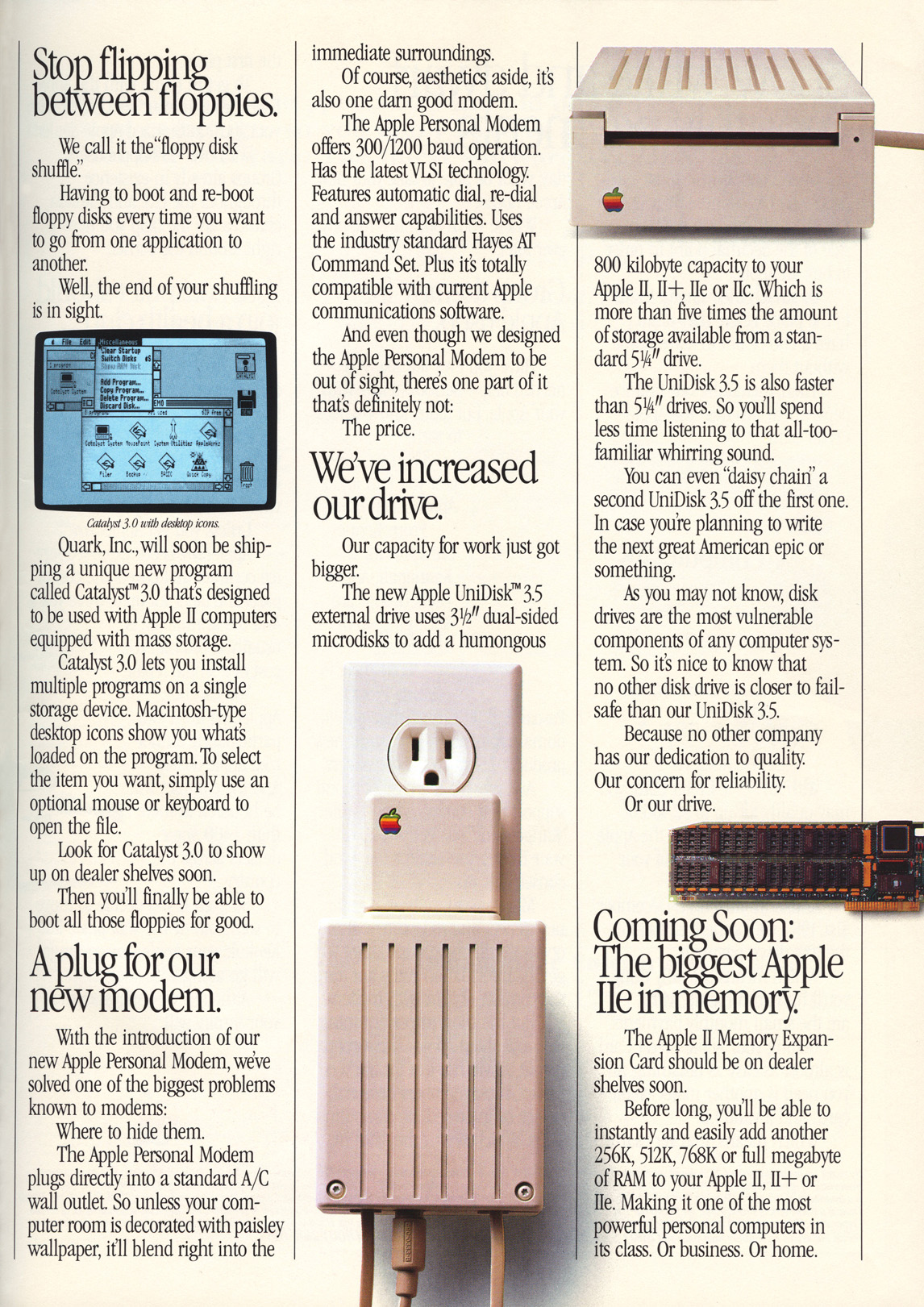 “Inside Apple” vol. 2, no. 1 insert from Personal Computing 12/1985 (page 3)