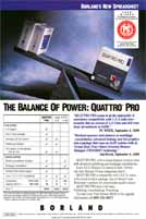 Quattro Pro advertisement from PC Magazine 2/90