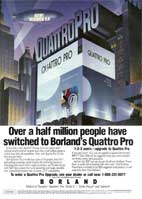 Quattro Pro 2.0 advertisement from PC Magazine 1/91