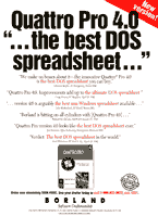 Quattro Pro 4.0 advertisement from PC Magazine 6/92