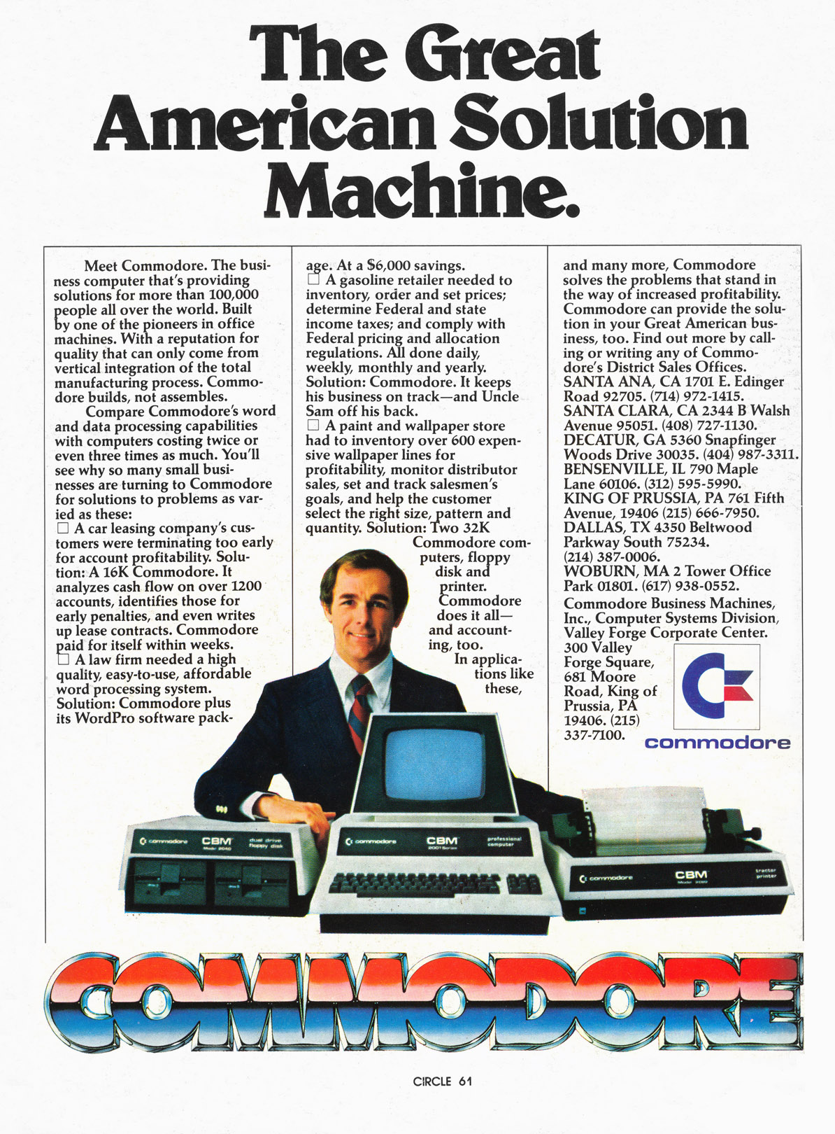 Commodore advertisement from Personal Computing 6/81