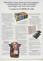 Compaq Portable advertisement from Personal Computing 11/83 (page 1)