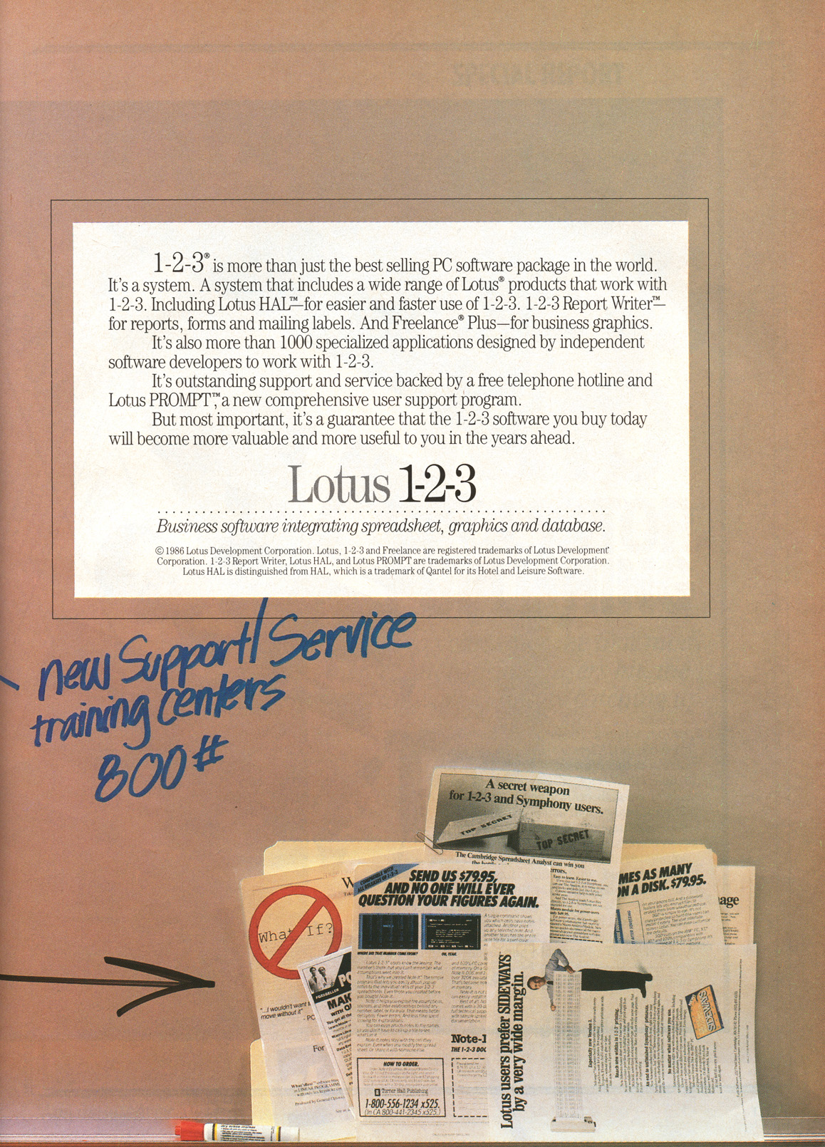 Lotus 1-2-3 advertisement from Personal Computing 1/87 (page 2)