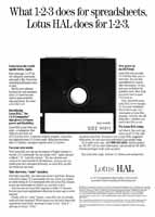 Lotus HAL advertisement from Personal Computing 6/87