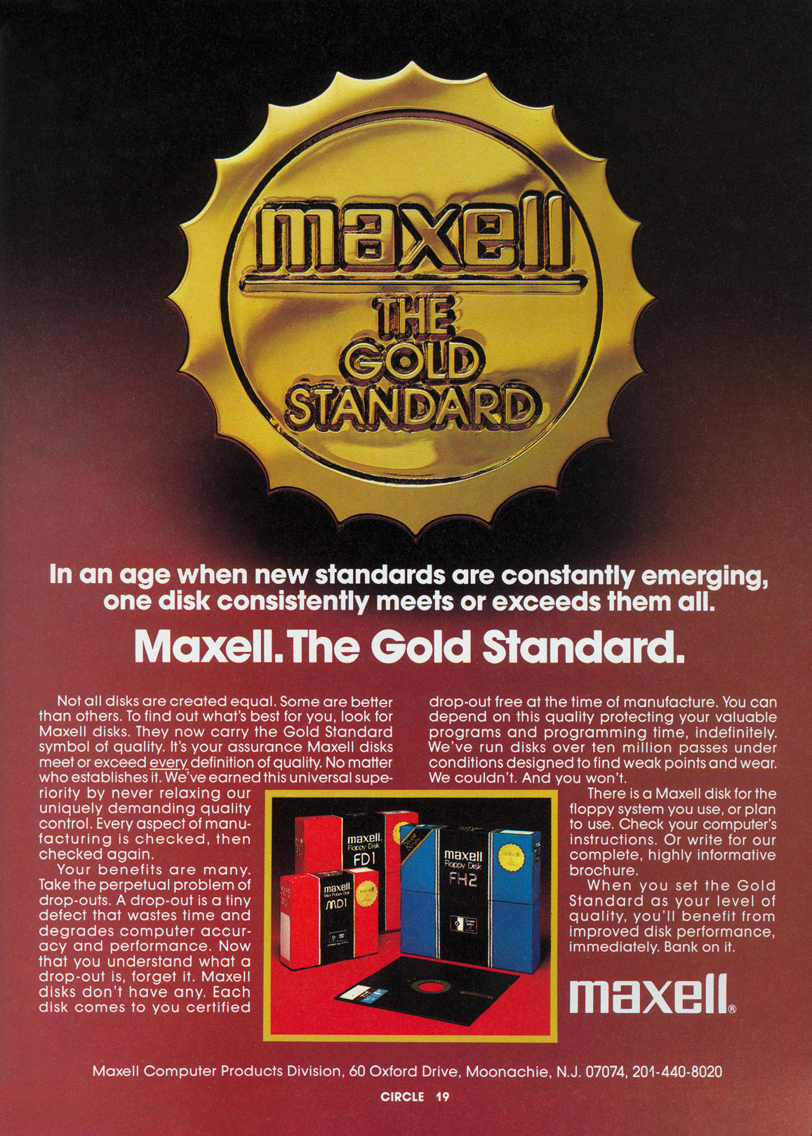 Maxell disks advertisement from Personal Computing 2/82