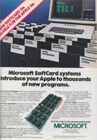 Microsoft SoftCard advertisement from Byte 12/83