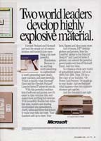 Excel and LaserJet II joint advertisement from Byte 12/88 (page 2)