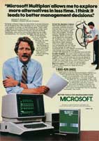 Multiplan advertisement from Personal Computing 1/84