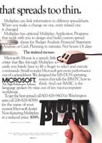 Multiplan advertisement from Personal Computing 4/84 (page 2)