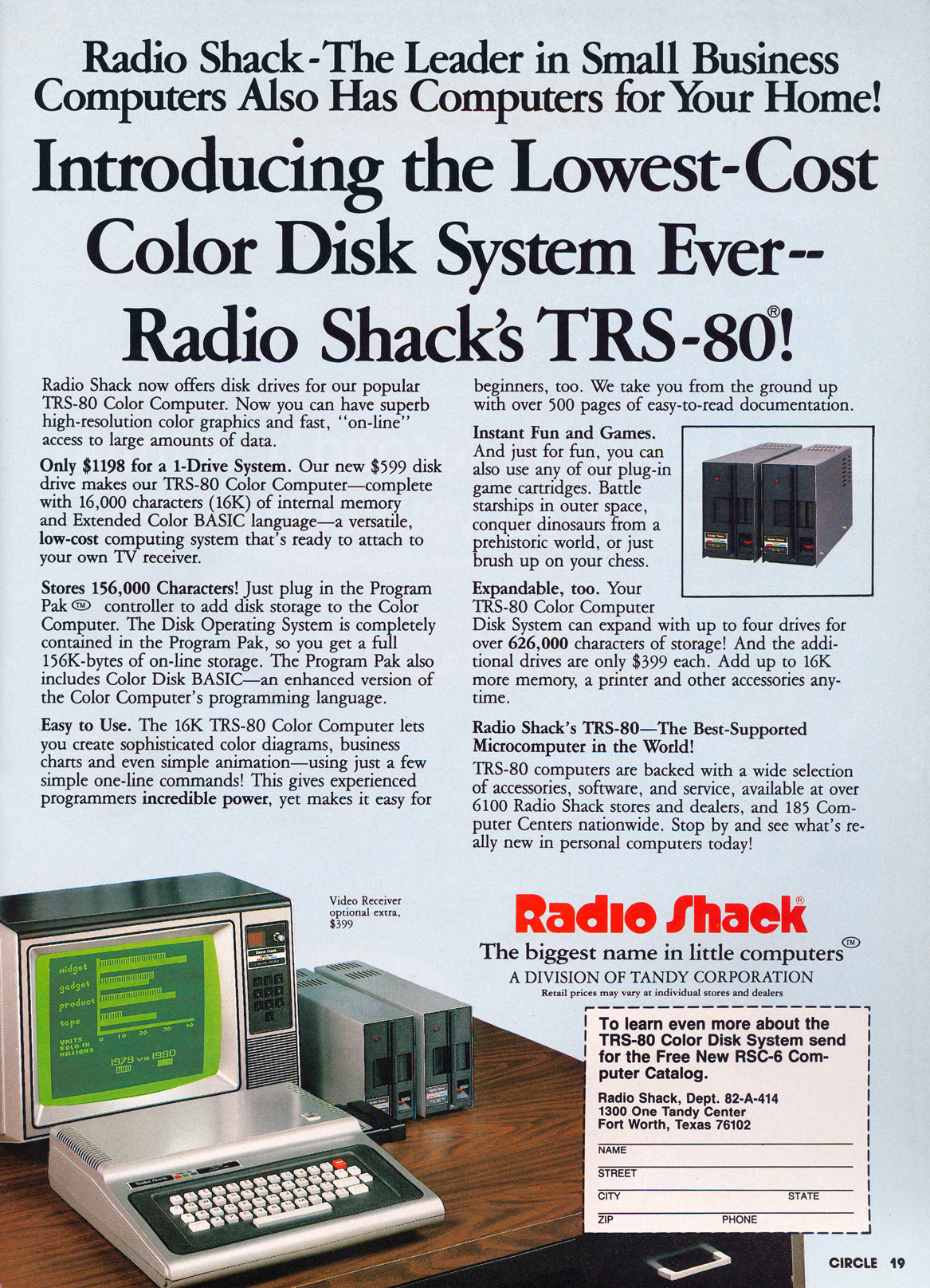 TRS-80 advertisement from Personal Computing 1/82