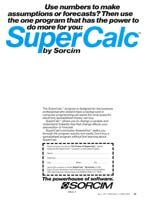 SuperCalc advertisement from Personal Computing 5/82