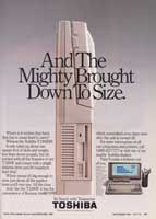 Toshiba T1200 advertisement from Byte 12/88 (page 2)