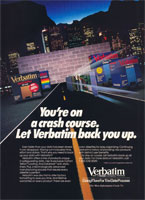 Verbatim disks advertisement from Personal Computing 3/90