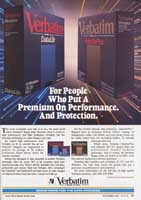 Verbatim disks advertisement from Byte 12/88