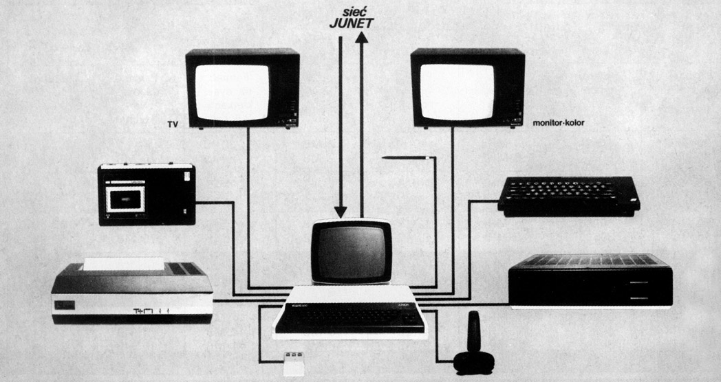 Fig. 1. Peripheral connection capabilities of the microcomputer