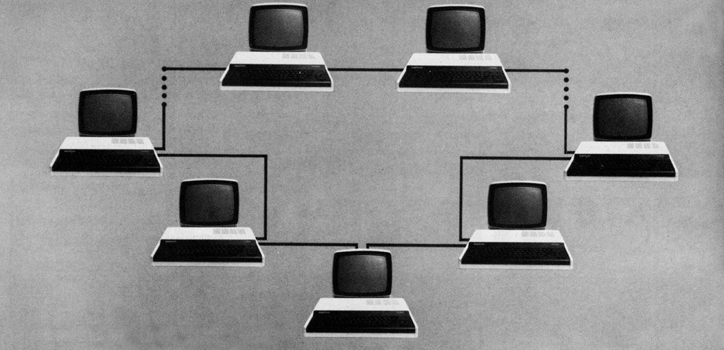 Fig. 3. A way of connecting the microcomputers into a network