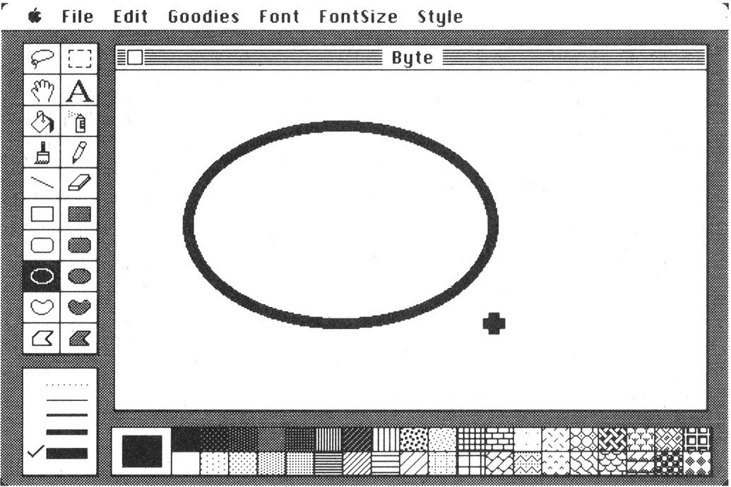 Figure 1d: Working with Mac Paint on the Macintosh computer (figure 4 of 8)