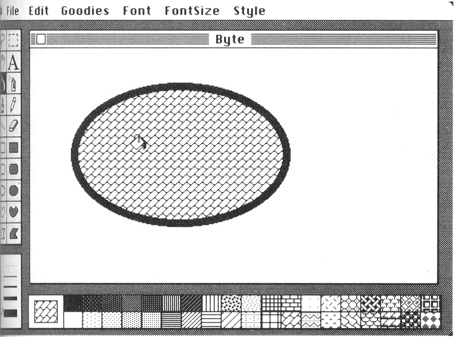 Figure 1e: Working with Mac Paint on the Macintosh computer (figure 5 of 8)