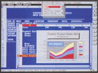 Quattro Pro supports multiple open spreadsheets, graphs, and pull-down menus in less than 640K.