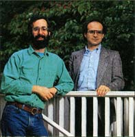 Photo A: The “what-if” gang, Dan Bricklin (left) and Bob Frankston (right). Bricklin is now president of Software Gardens, and Frankston is chief scientist at Lotus Development Corp.