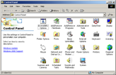 Control Panel in Windows 2000 Advanced Server