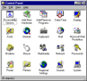 Control Panel in Windows 95 OSR 2