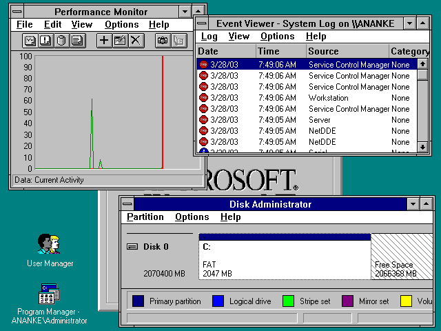 Windows NT 3.1 (1993)