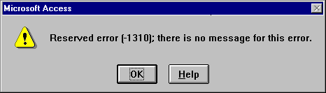 Error message box