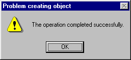 Error message box