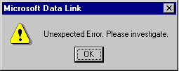 Error message box