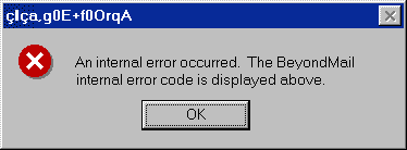 Error message box