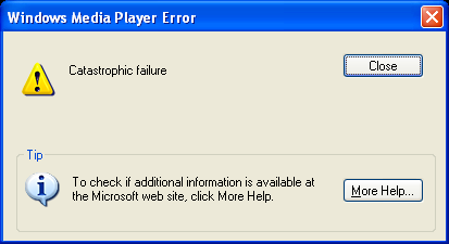 Error message box