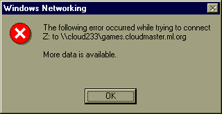 Error message box