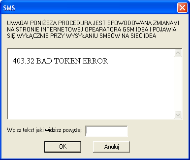 Gadu-Gadu error message