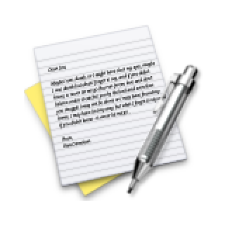 Text editor icon, Mac OS X 10.1