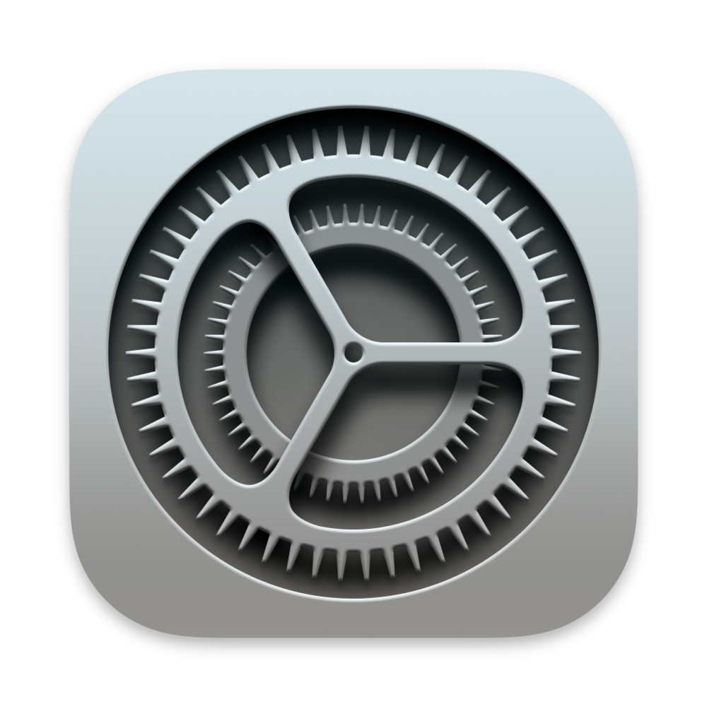 Settings icon, macOS 15
