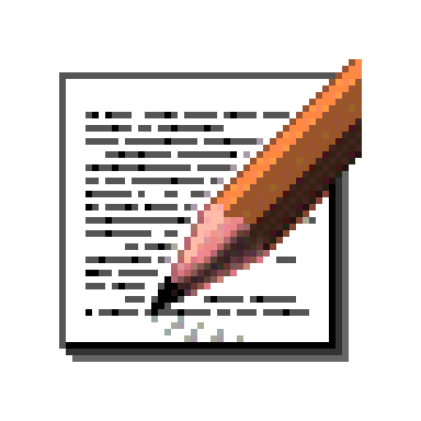 Text editor icon, OPENSTEP 4.2