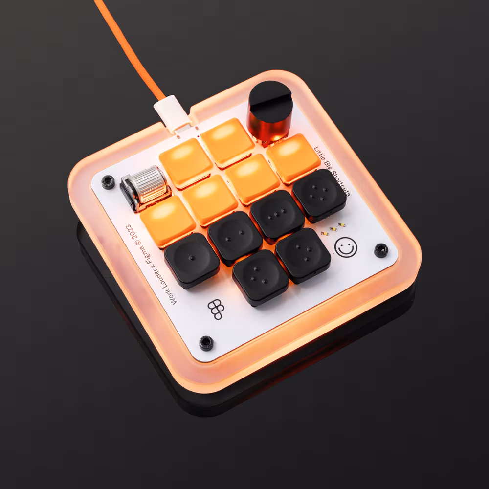 Work Louder Creator Micro keypad with Keebio MBK PBT Blank Choc keycaps