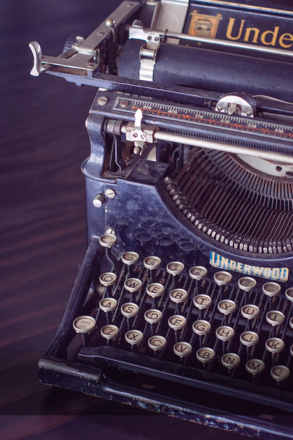 Underwood №5 with a stubby carriage return, 1901